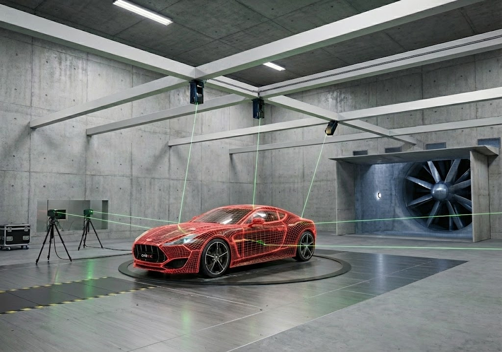 full body vibration measurement of a car in wind tunnel